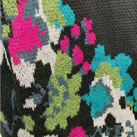 J. Jill Trailing Flowers Jacquard Topper Coat Large Lagenlook Floral Duster Fall - Picture 13 of 16